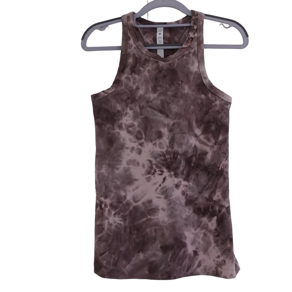 Lululemon Cool Racerback w/ Nulu Purple Diamond Dye Mink Berry Lunar Rock Sz 6